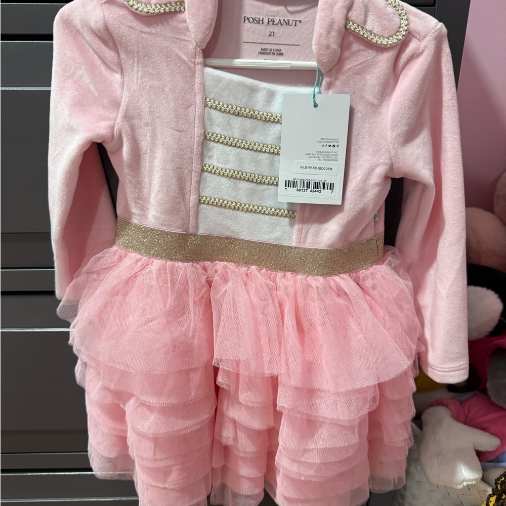 BNWT Posh Peanut velour nutcracker tutu dress